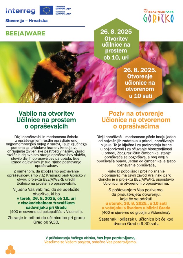 VABILO UČILNICA OPRAŠEVALCI 